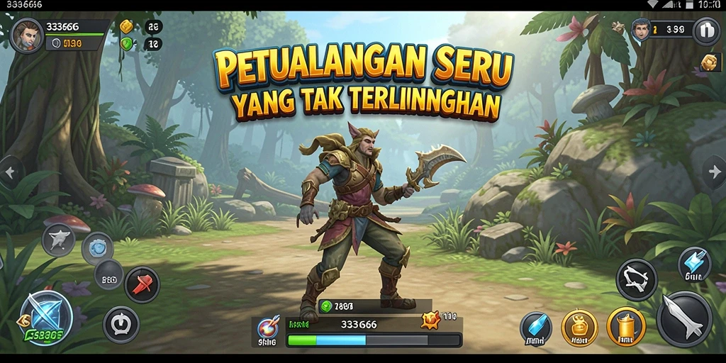 Tangkapan layar utama gameplay <strong>333666</strong> menampilkan petualangan yang mendebarkan.