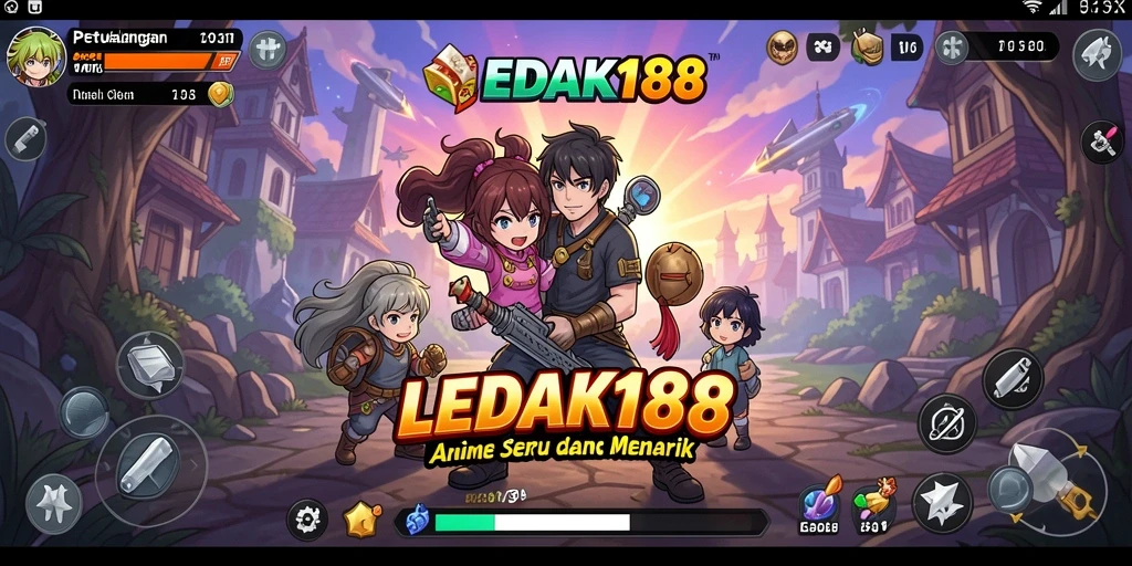 Tangkapan layar utama LEDAK188 menunjukkan pertarungan anime yang mendebarkan.