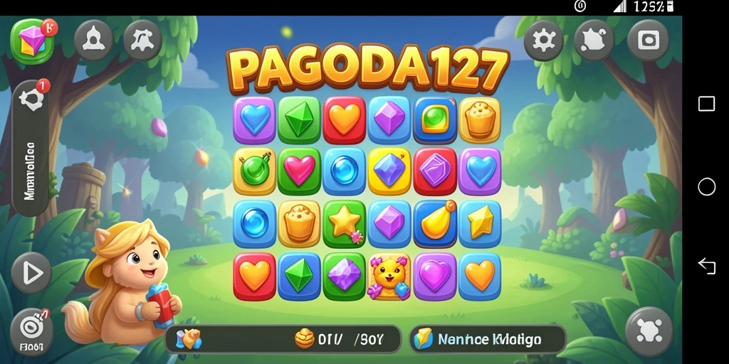 Gameplay seru PAGODA127 dengan tantangan mencocokkan permata.