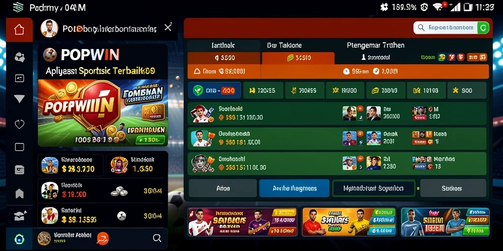 Tampilan gameplay di <strong>POPWIN</strong> dengan berbagai pilihan taruhan olahraga.