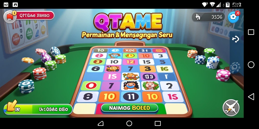 Tampilan gameplay seru Bingo di QTGAME.
