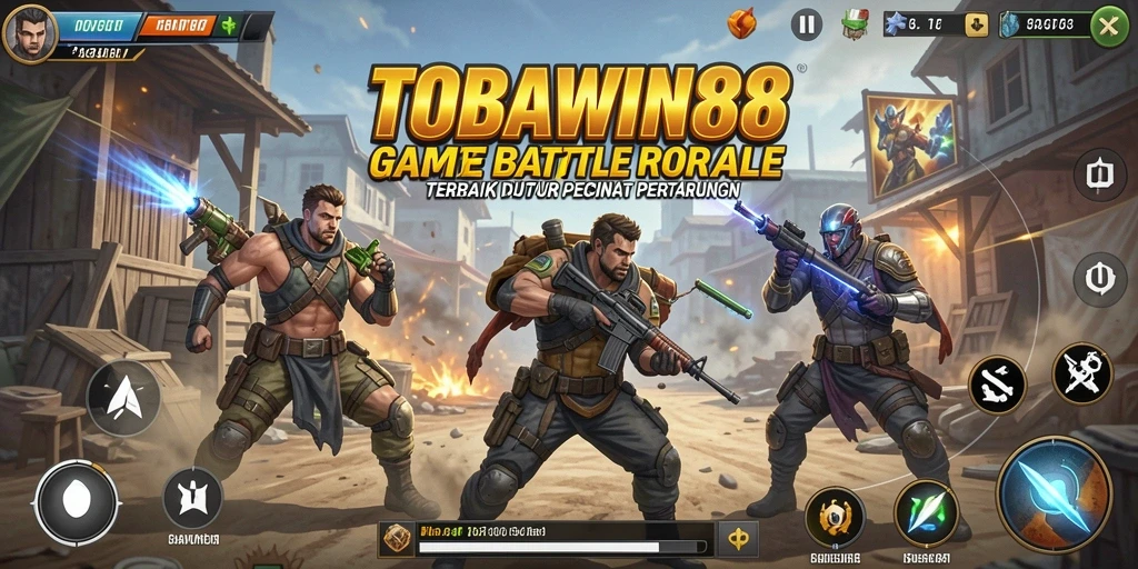 Gameplay menegangkan di arena TOBAWIN88 dengan aksi Battle Royale.